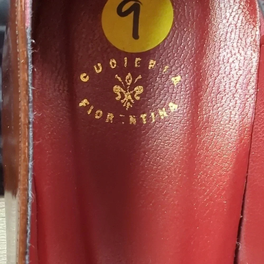 Cuoieria Fiorentina Shoes. Made In Italy, Leather, Heel, Slip On‎